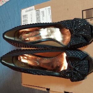 Poetic License Open Toe Heels With Bow Details